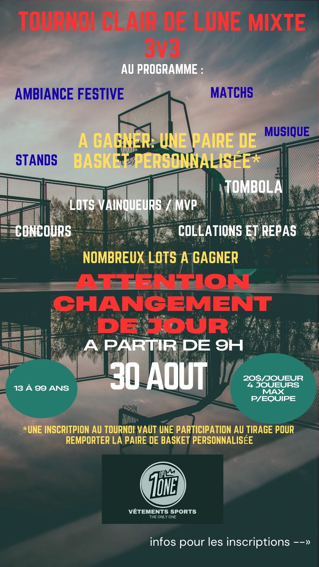 🌙 Tournoi Clair de Lune 30 AOUT – 1ère Édition à Sainte-Marthe-sur-le-Lac !